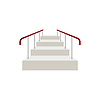 Vector clipart: Ladder with railing Front view .